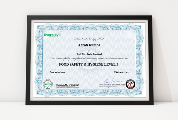 Food Hygiene Level 3