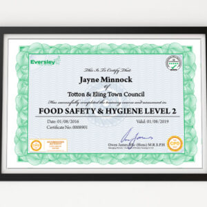 Food Hygiene Level 2 Certificate