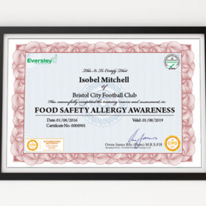 food allergy awareness course training certificate