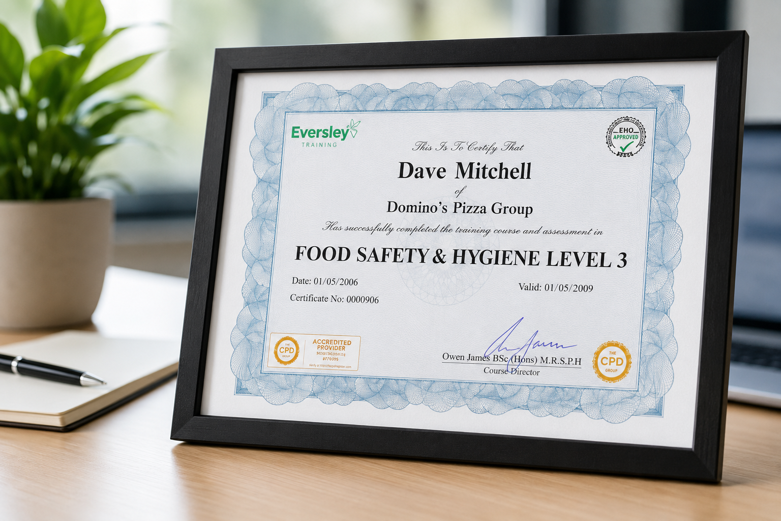 Eversley Training certificate verification